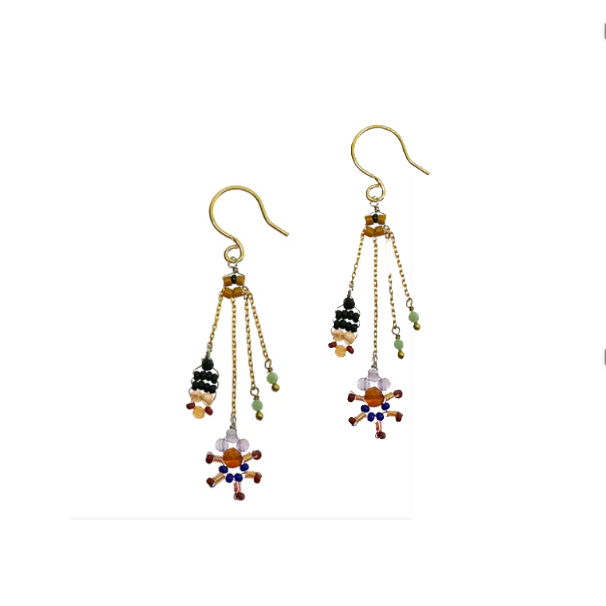 LE FOURBI DE CAPUCINE - Boucles d'oreilles Pompon