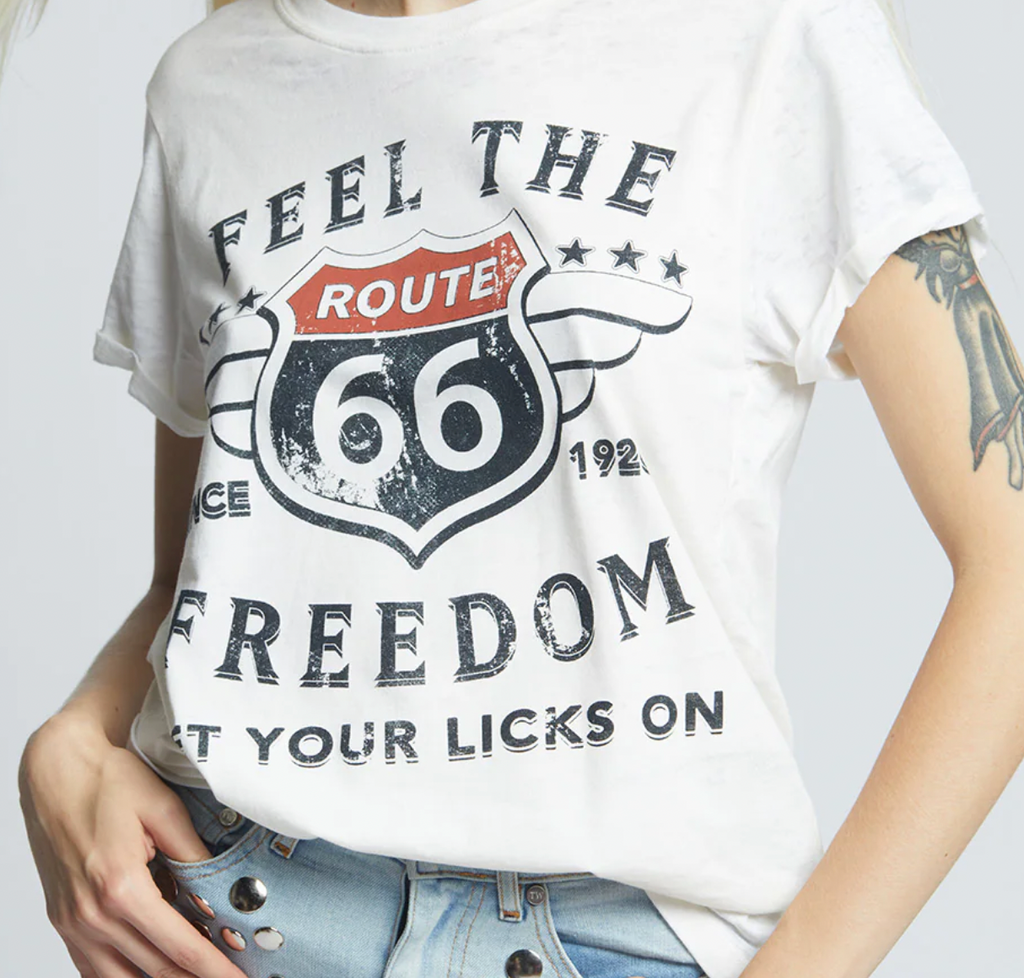 T-shirt Route 66 – vue 2 – RECYCLED KARMA | George Genève