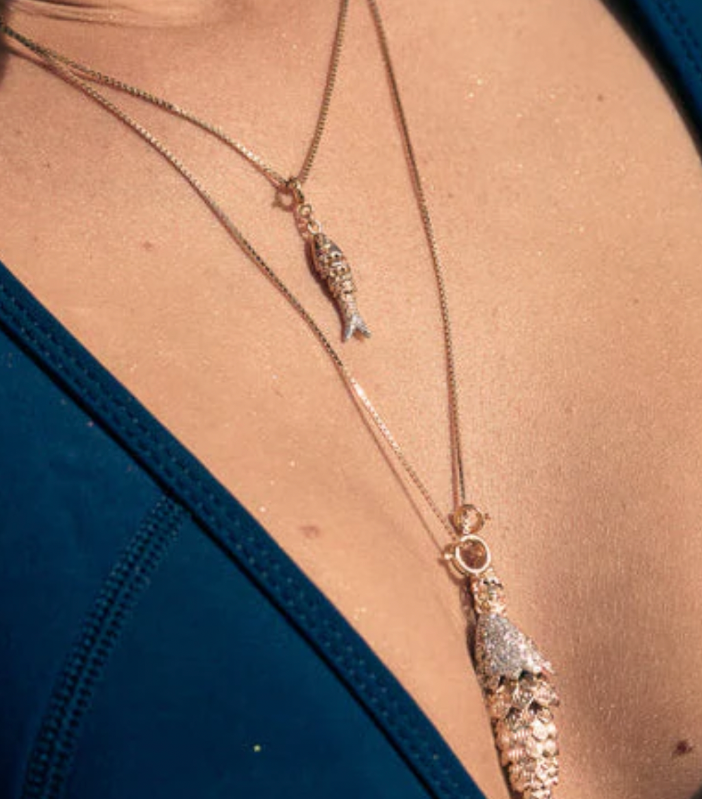 LSONGE - Les Loulous Collier Long Poisson XL 55cm