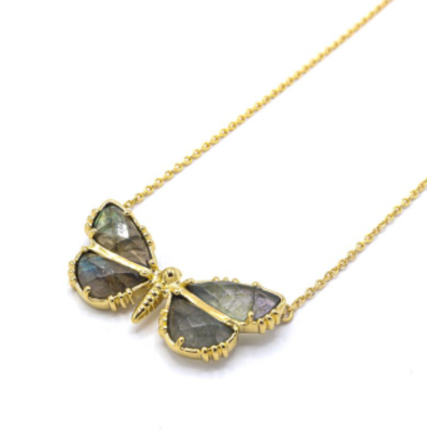 AU FIL DE LO - Collier Papillon Labradorite