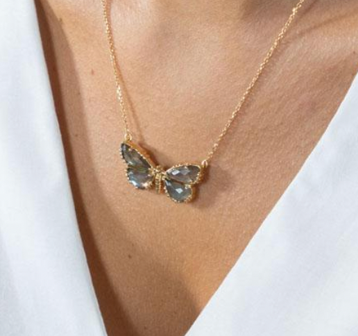 AU FIL DE LO - Collier Papillon Labradorite