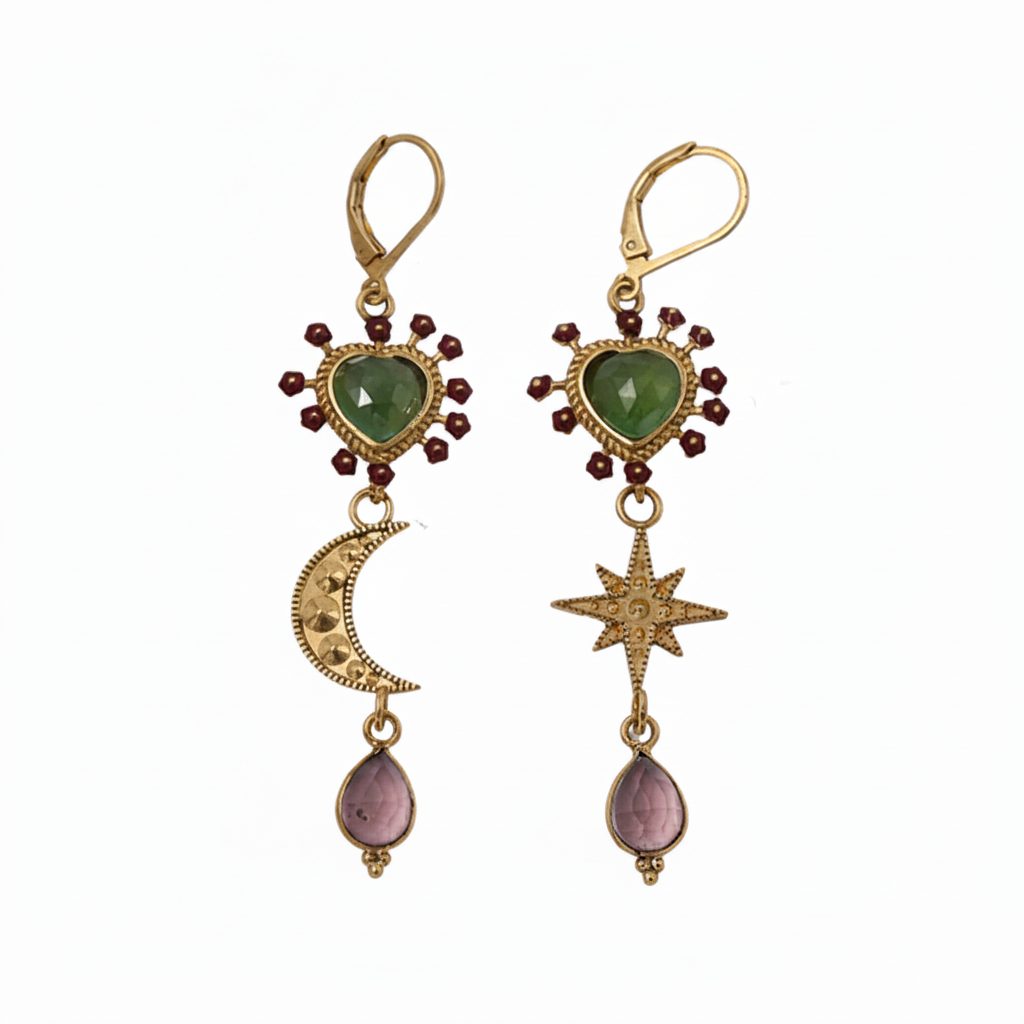 LA2L - Boucles d’oreilles Luna Ex Voto Asymétriques