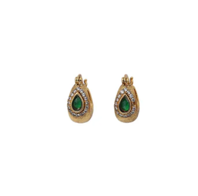 LA2L - Sacha Strass Goutte Creole Earrings