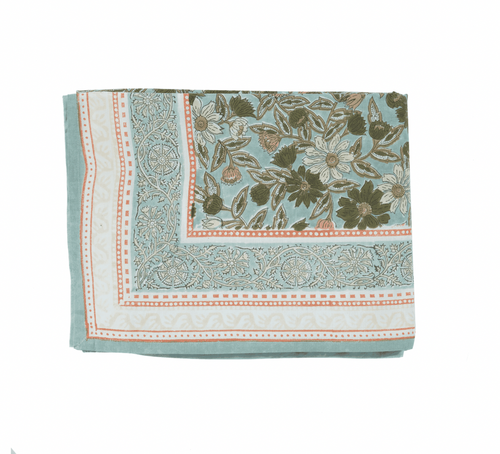 BONHEUR DU JOUR - Nappe Meera Blue Green 170×300 cm