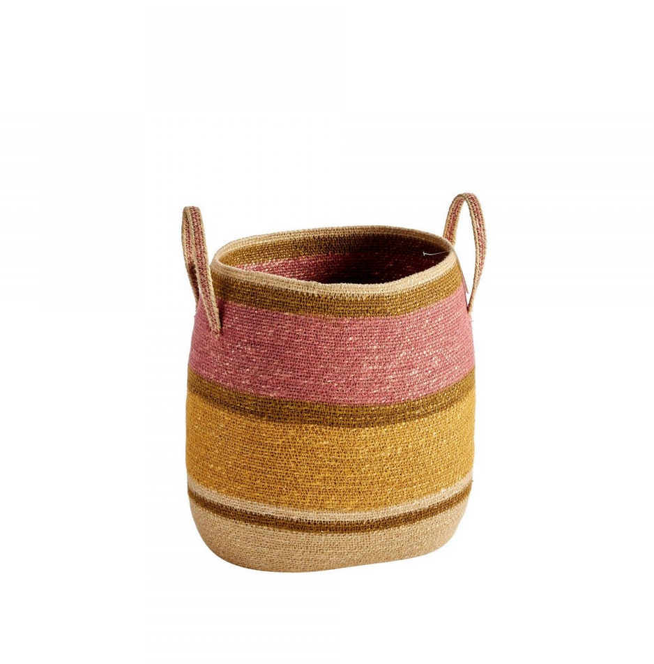 BONHEUR DU JOUR - Panier à anses S Rose/Maïs