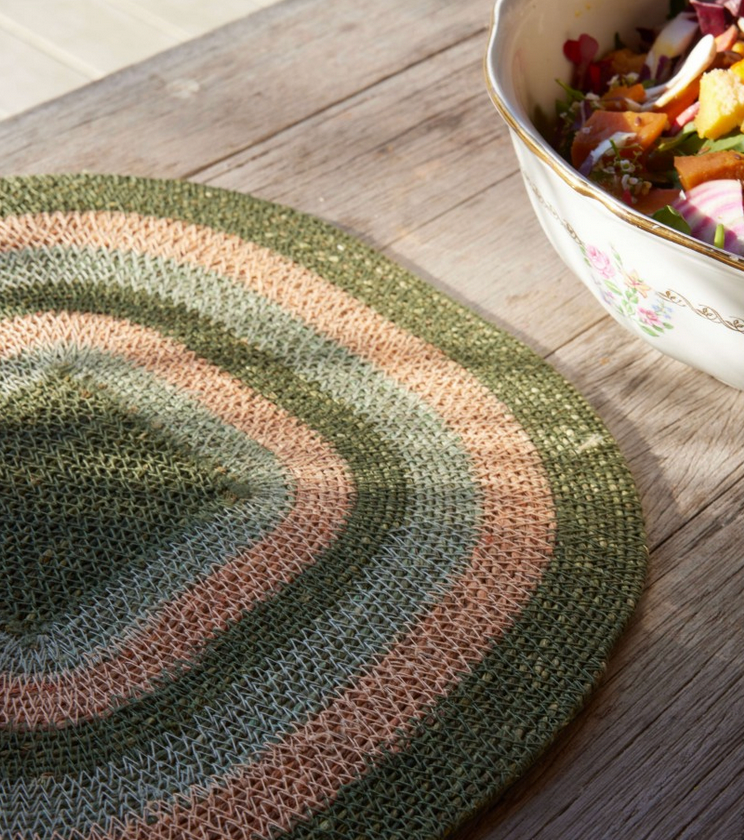 BONHEUR DU JOUR - 4 Sets de Table Multico Green Nude