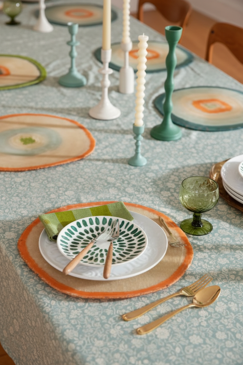 BONHEUR DU JOUR - 4 Sets de Table Multico Melon