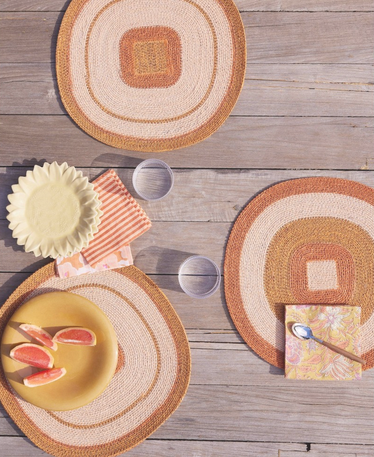 BONHEUR DU JOUR - 4 Sets de Table Mada Potiron
