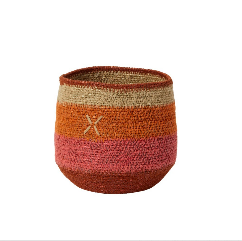 BONHEUR DU JOUR - Panier Croix Orange 17cm