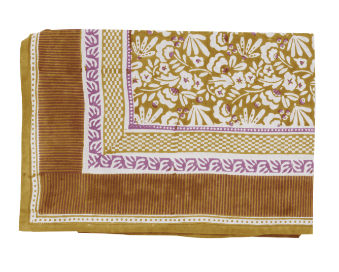 BONHEUR DU JOUR - Nappe Iris Olive 170x300 cm