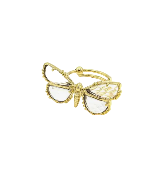 AU FIL DE LO - Labradorite Butterfly Necklace 