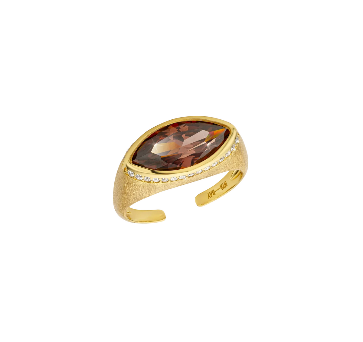 MYA BAY - Bague Smoked Brown Identity Or