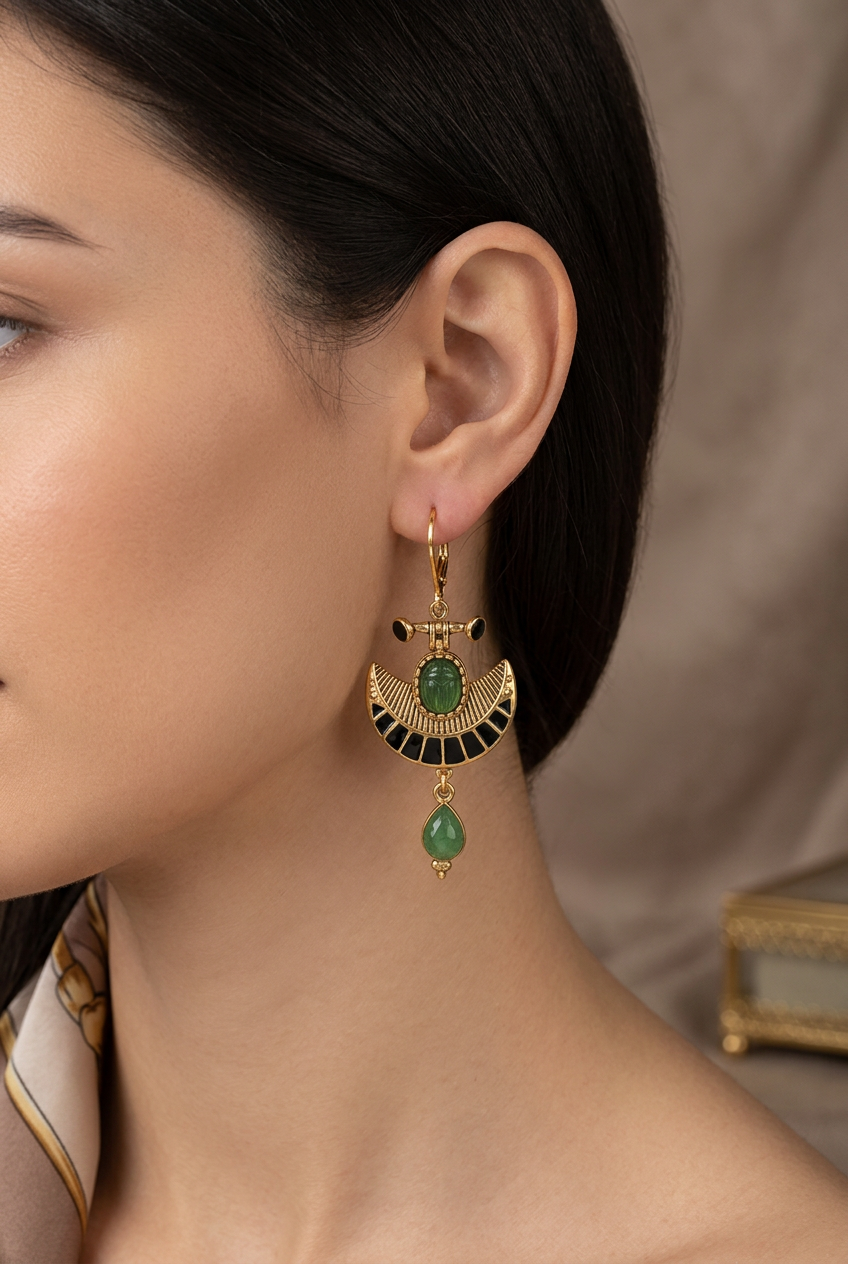 LA2L - Boucles Zana émail goutte Serpentine