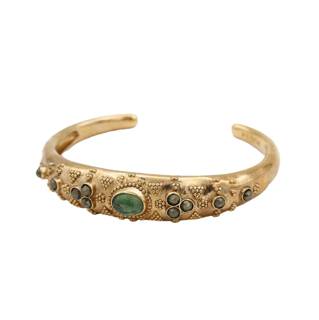 LA2L - Bracelet Jasmine pierres Tourmaline bleue et Pyrite