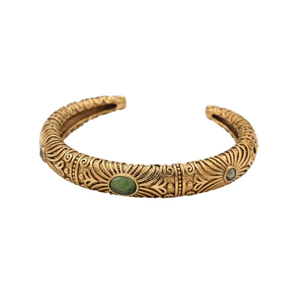 LA2L - Bracelet Jasmine arabesque Tourmaline bleue et Pyrite