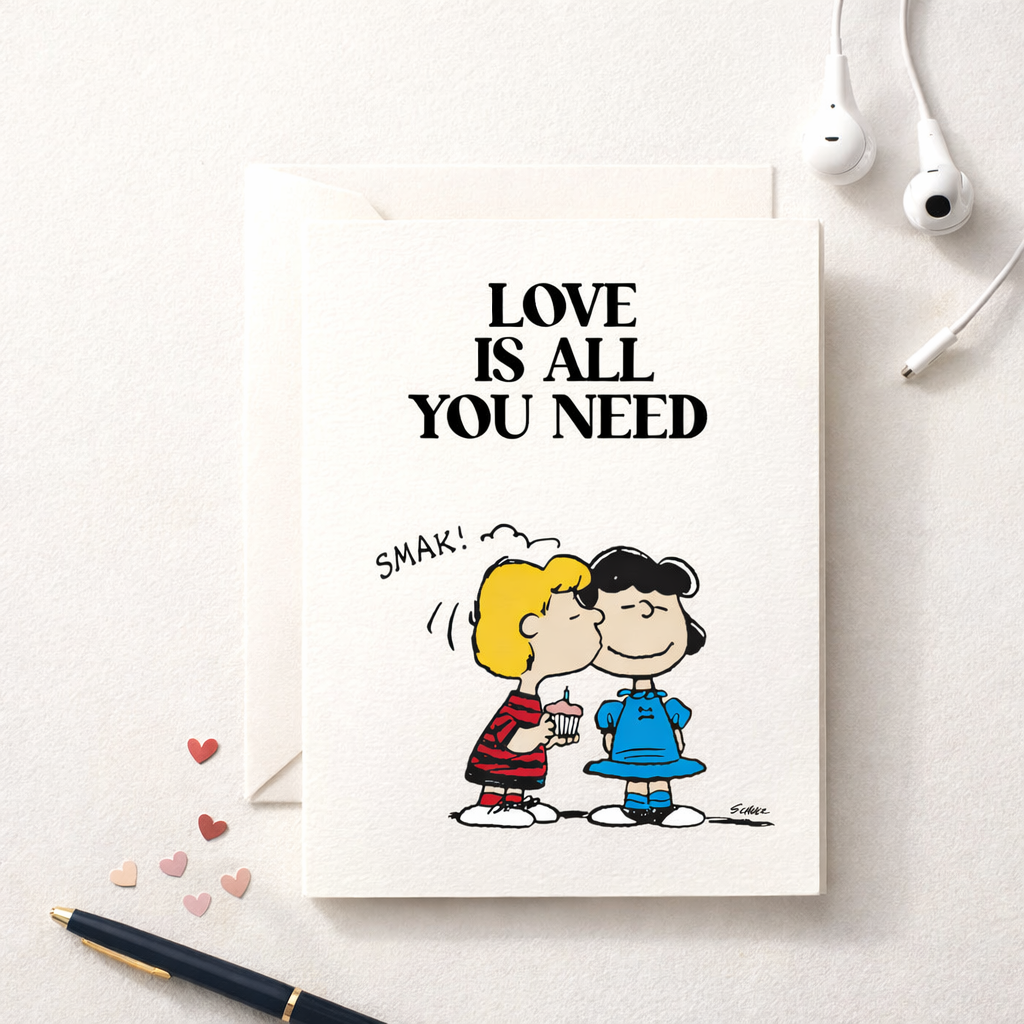 Carte "Love is all need" – vue 2 – PEANUTS | George Genève