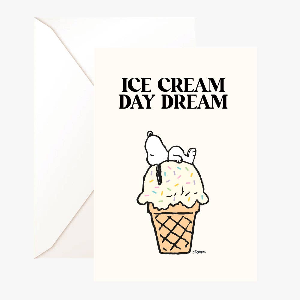 Carte "Ice cream Day dream" – PEANUTS | George Genève