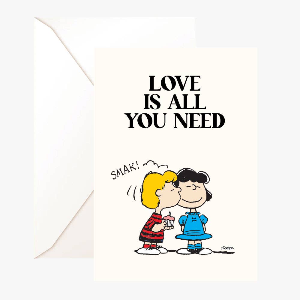 Carte "Love is all need" – PEANUTS | George Genève