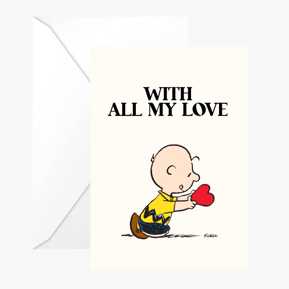 Carte "With all my love" – PEANUTS | George Genève