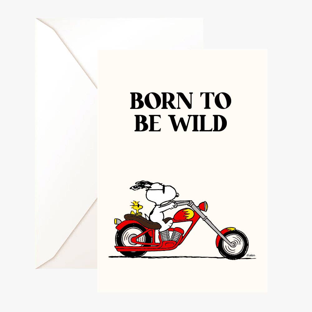 PEANUTS - Carte "Born to be wild"