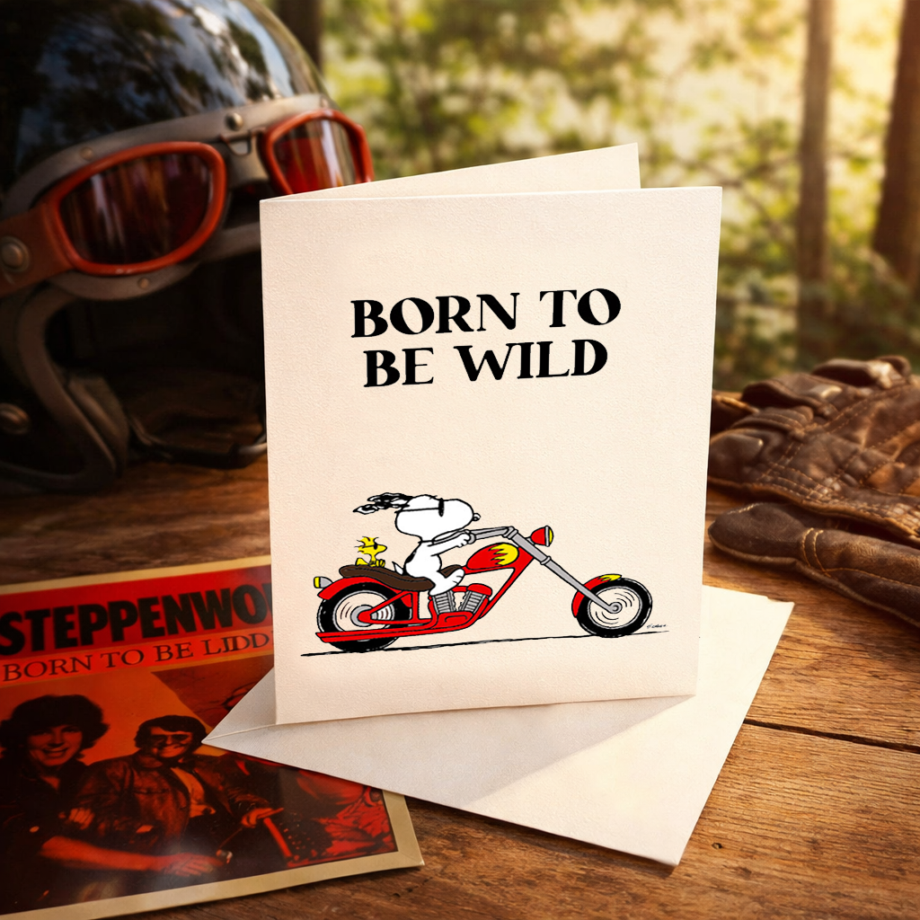 PEANUTS - Carte "Born to be wild"