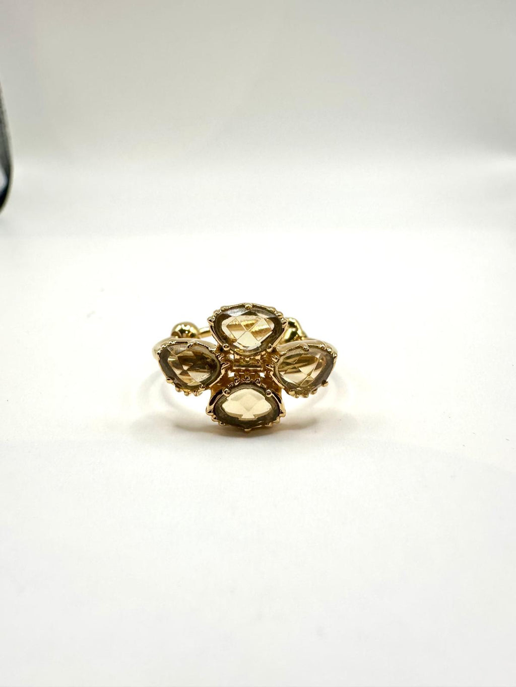 AU FIL DE LO - Bague 4 pierres Trèfle Quartz Fumé
