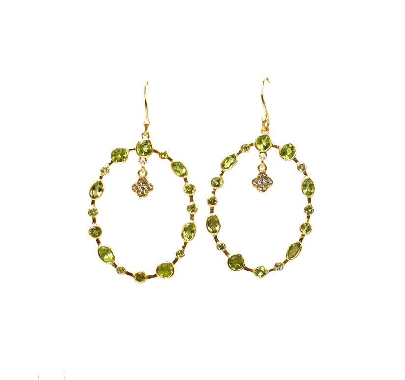 DIAPERIS - Boucles d'oreilles Catane (péridot)