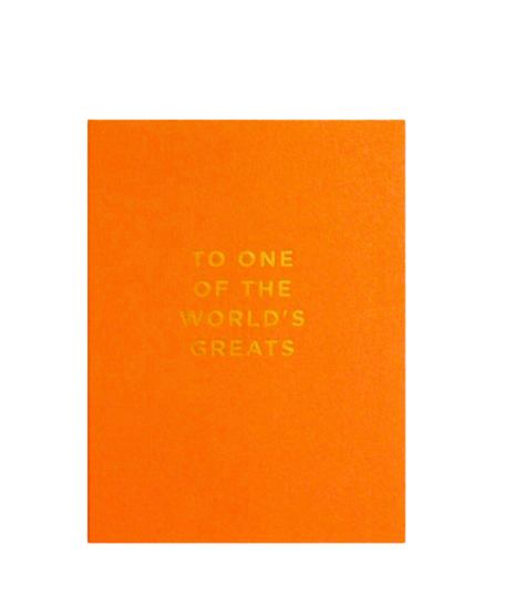 To One Of The World's Greats – CARTE DE VOEUX | George Genève