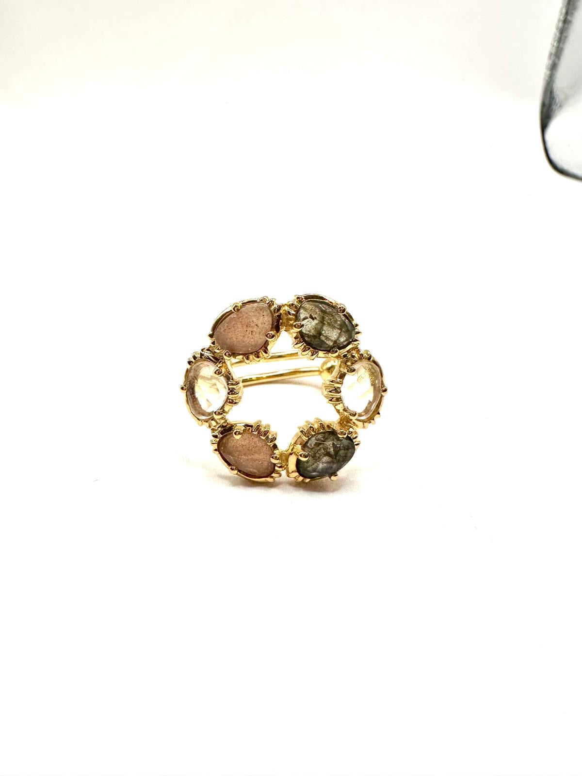 AU FIL DE LO - Bague Ronde Tourmalines