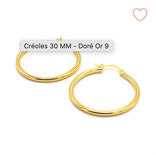 GEORGE - Créoles 3 - 4 cm
