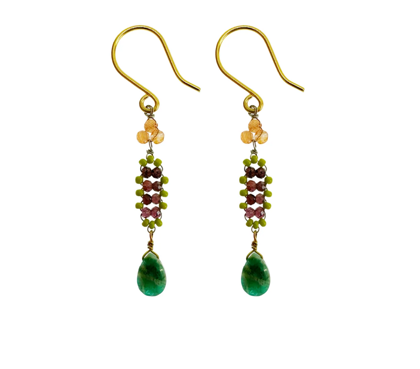 LE FOURBI DE CAPUCINE - Boucles d'oreilles Amazonite