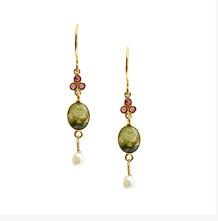 LE FOURBI DE CAPUCINE - Boucles d'oreilles Labradorite