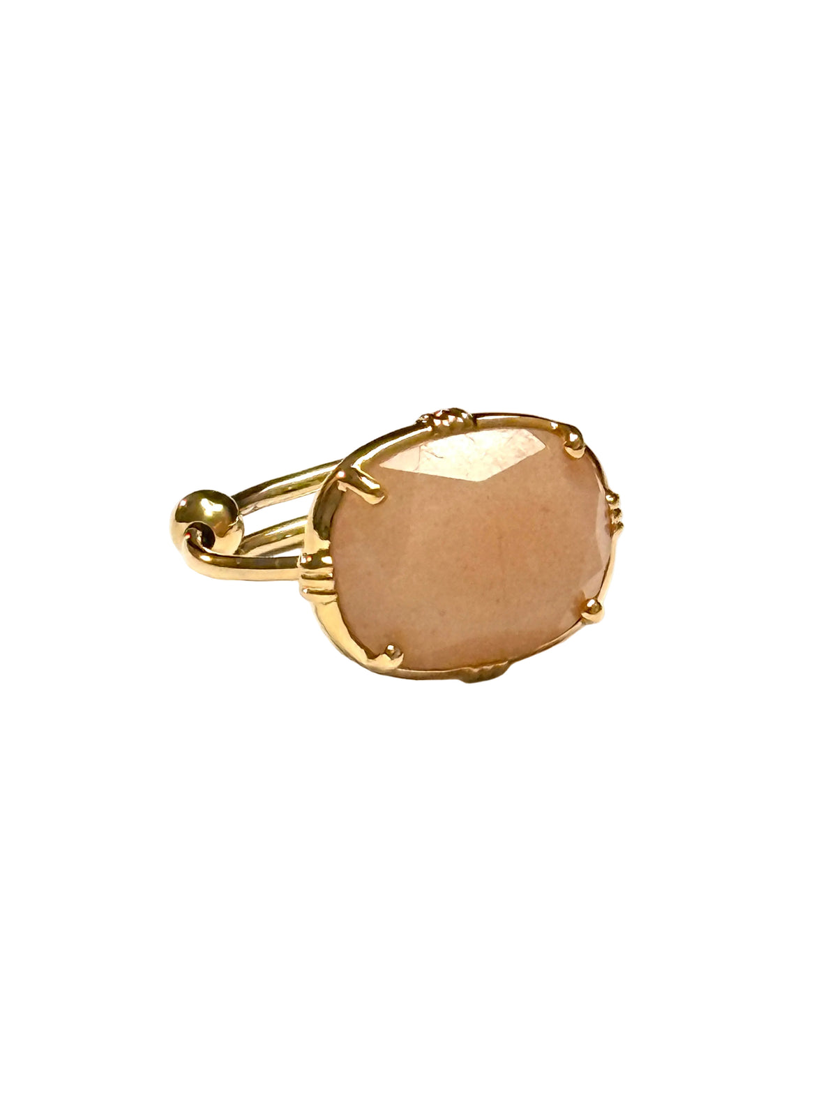 AU FIL DE LO – Ovaler Ring mit grünem Onyx 