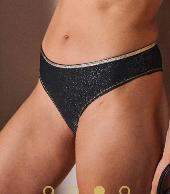 LA NOUVELLE - Tanga Ines Noir lurex