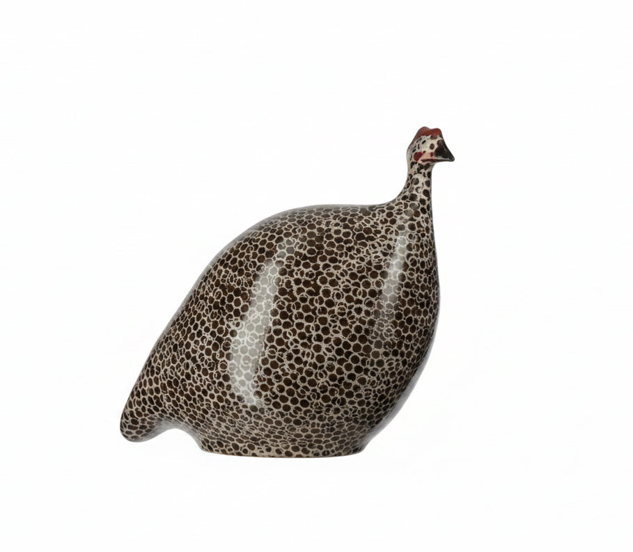 Objet décoratif Pintade noir moucheté blanc – CÉRAMIQUES DE LUSSAN – S