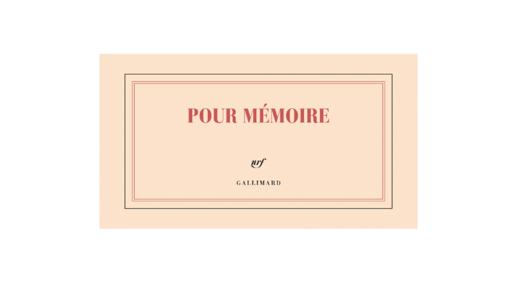 GALLIMARD - Bloc Pour Mémoire