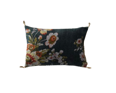 GOYAAL - Mini Coussin Fleurs Avocat