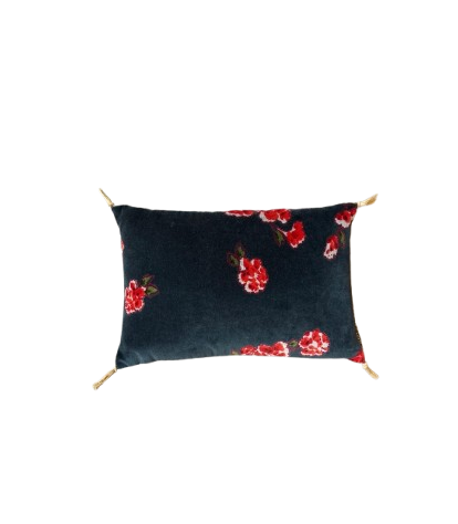 GOYAAL - Mini Coussin Fleurs Teal