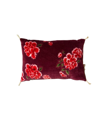 GOYAAL - Mini Coussin Fleurs Burgundy