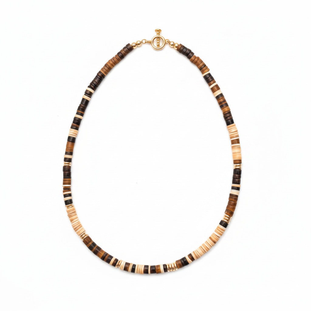 GACHON POTHIER - Collier Diego Ivoire & Marron