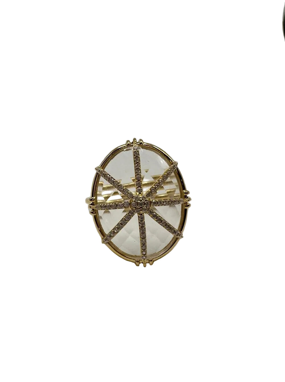 AU FIL DE LO - Bague Etoile Grand Modèle Cristal de Roche