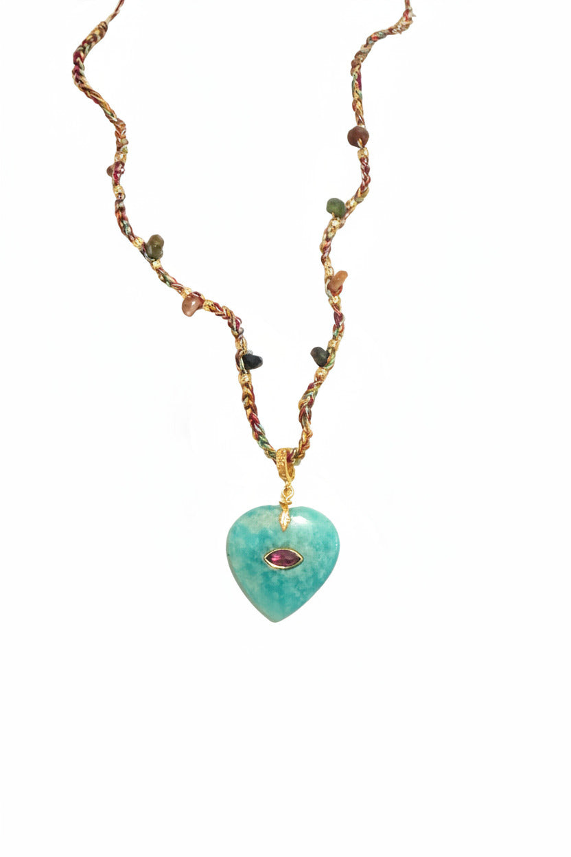 ROOM SERVICE - Valentine Malachite Charm Necklace 
