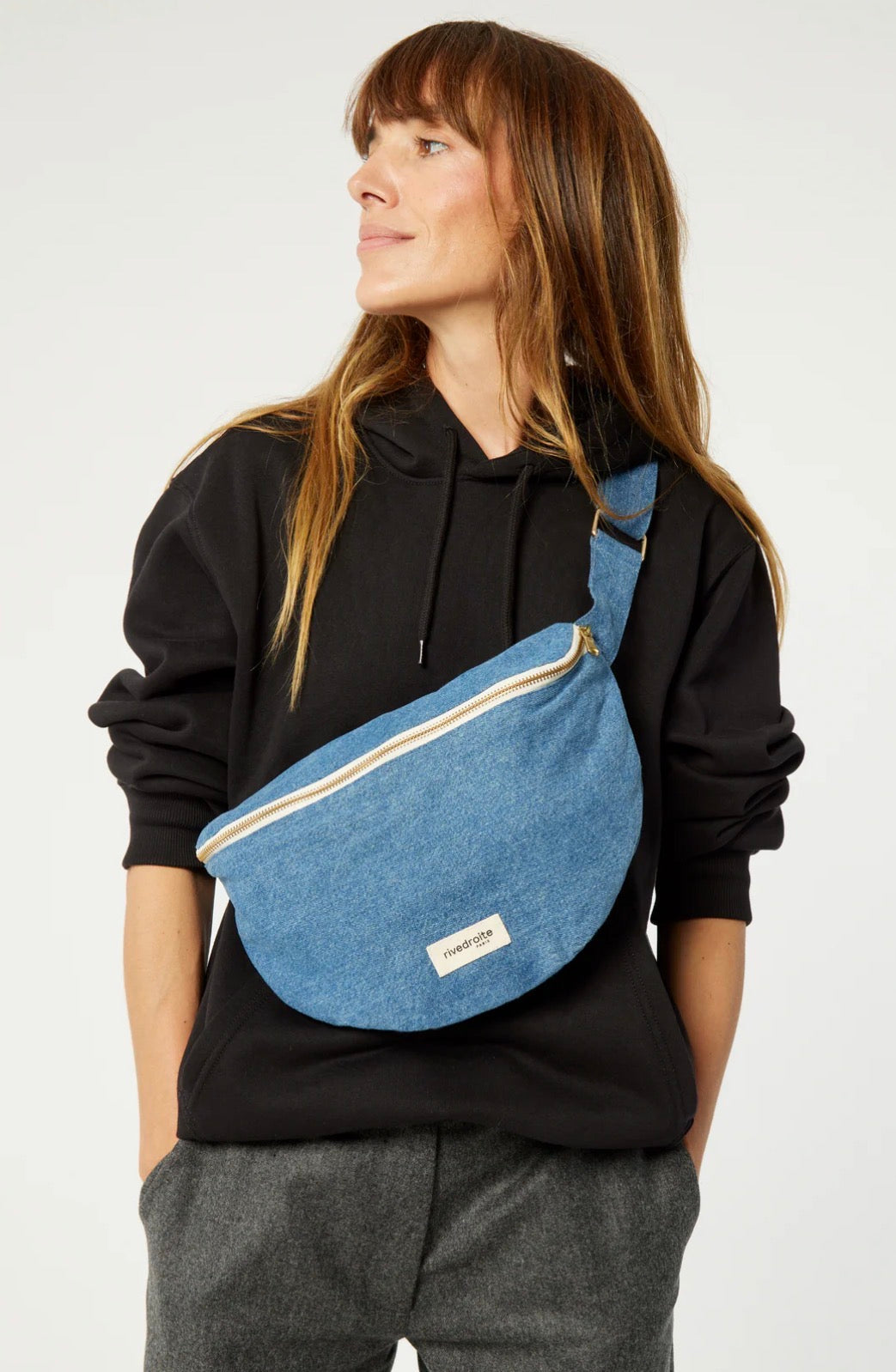 RIVE DROITE - Banane Custine XL Denim Clair