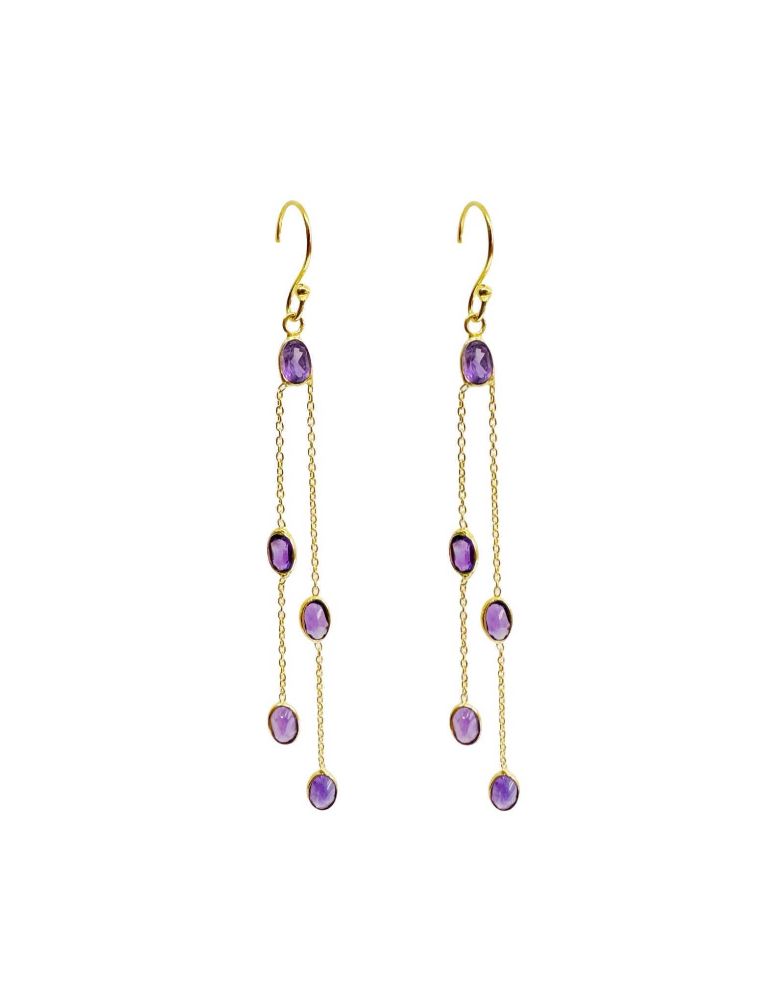 LE FOURBI DE CAPUCINE - Boucles d'oreilles Améthyste