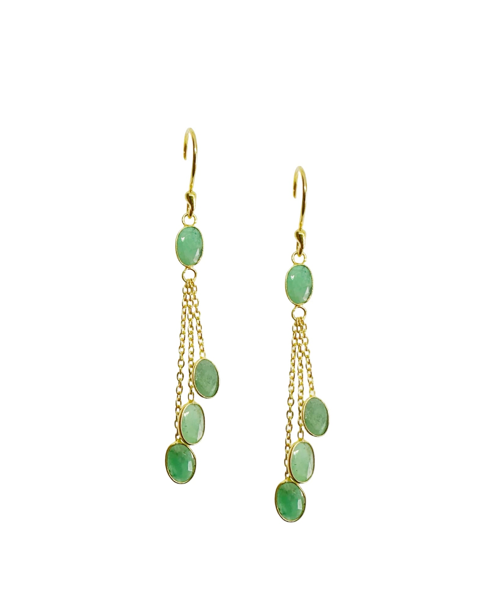 LE FOURBI DE CAPUCINE - Boucles d'oreilles Émeraude