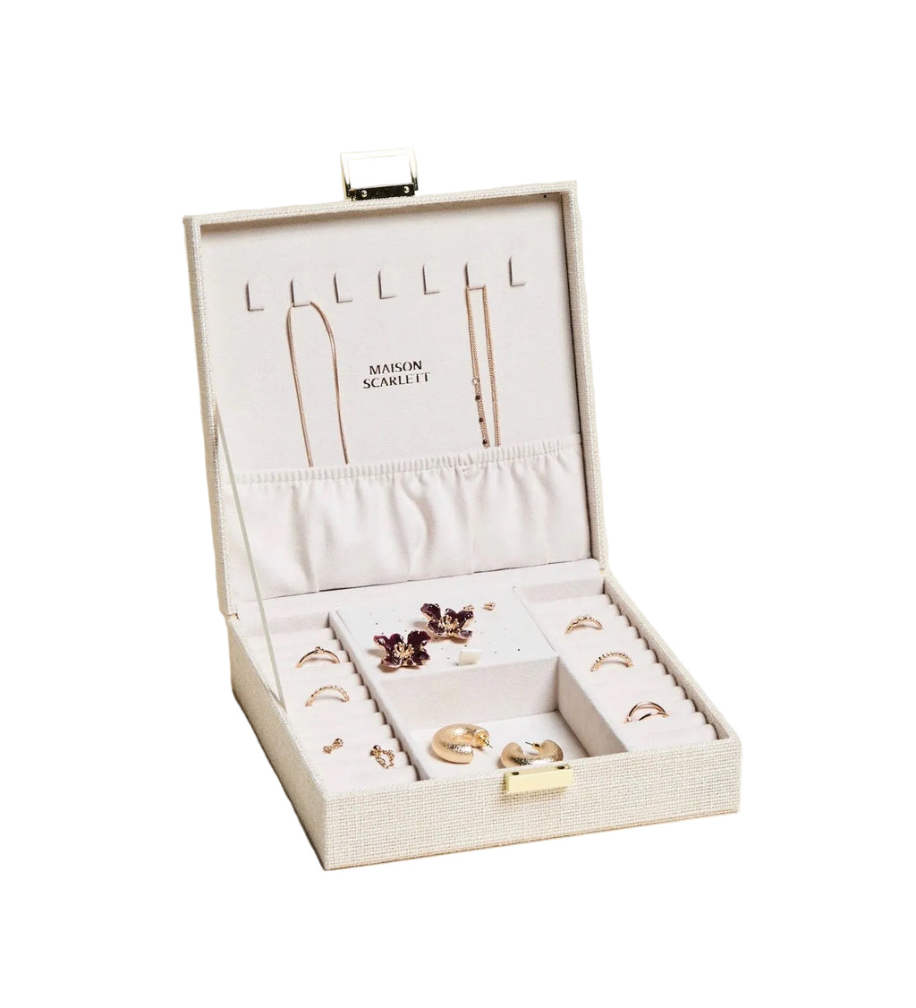 MAISON SCARLETT - Boîte à bijoux Anne - Lin Beige