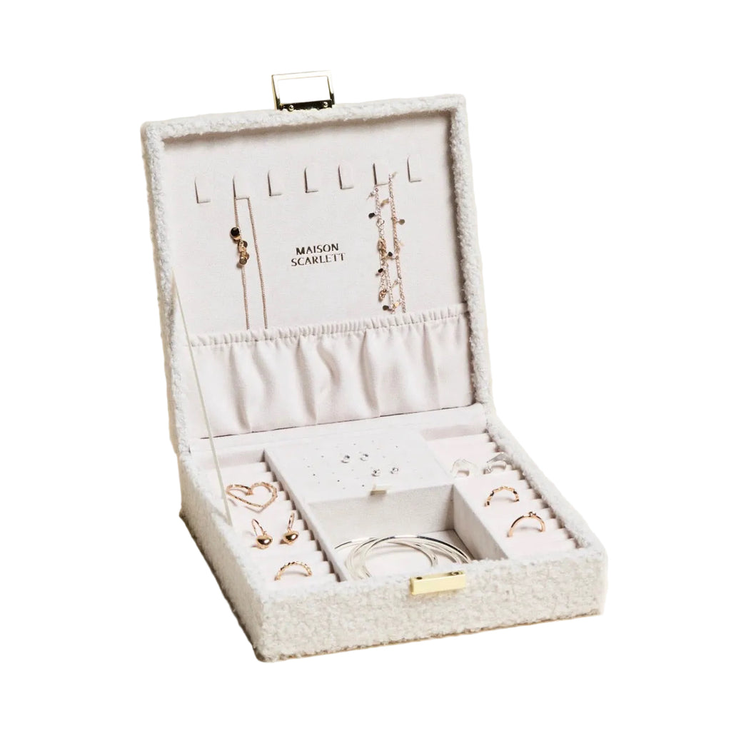 MAISON SCARLETT - Boîte à bijoux Anne - Teddy Blanc