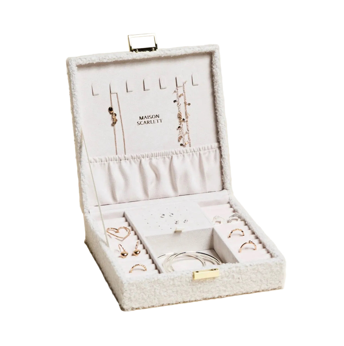 MAISON SCARLETT - Boîte à bijoux Anne - Teddy Blanc