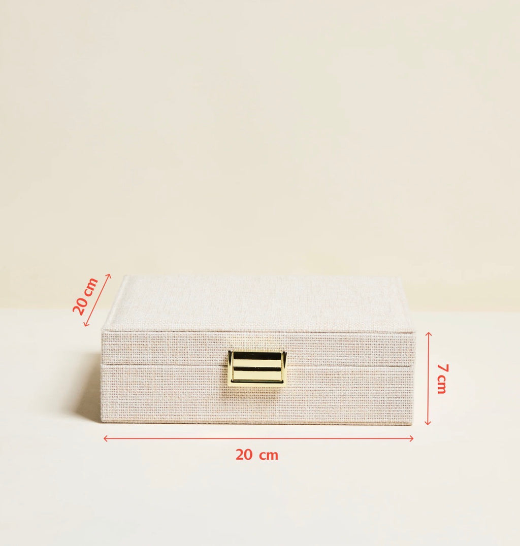 MAISON SCARLETT - Boîte à bijoux Anne - Lin Beige