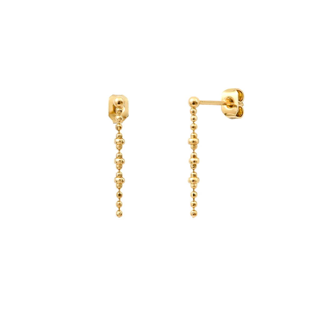 Boucles d'oreilles puces Océane en laiton plaqué or 24k – BDM STUDIO
